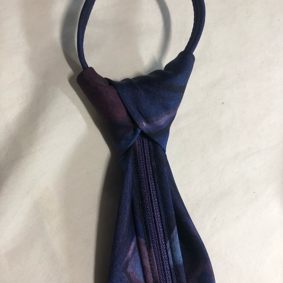 4 tie Variety lot 1 zipper vintage  , wool, 1 silk, 1 poly - Picture 13 of 16